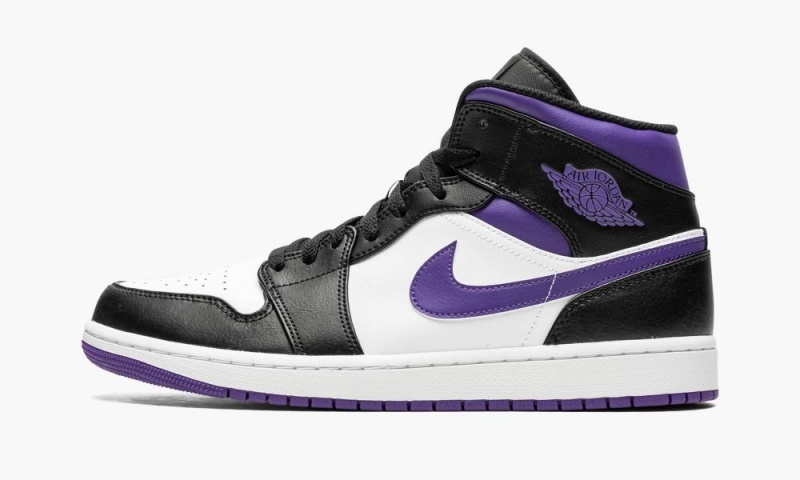 Nike Air Jordan 1 Mid Miesten Kengät Mustat Valkoinen | 610KNLIDQ