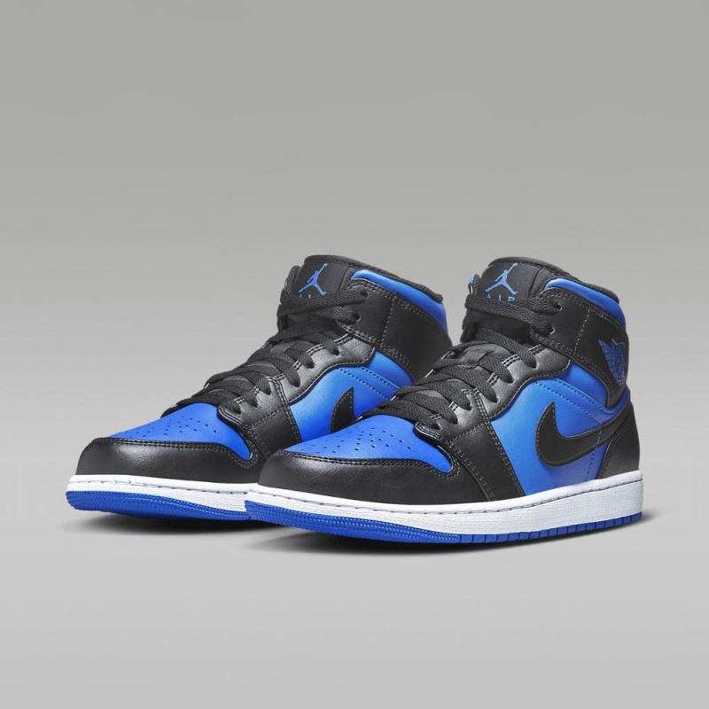Nike Air Jordan 1 Mid Miesten Kengät Sininen Mustat | 958IGKVWS