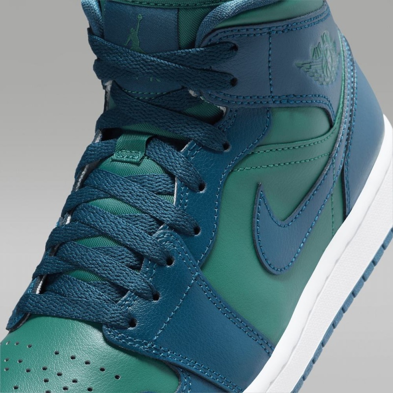 Nike Air Jordan 1 Mid Miesten Kengät Sininen Turkoosi Valkoinen Sininen | 526RNTKMI