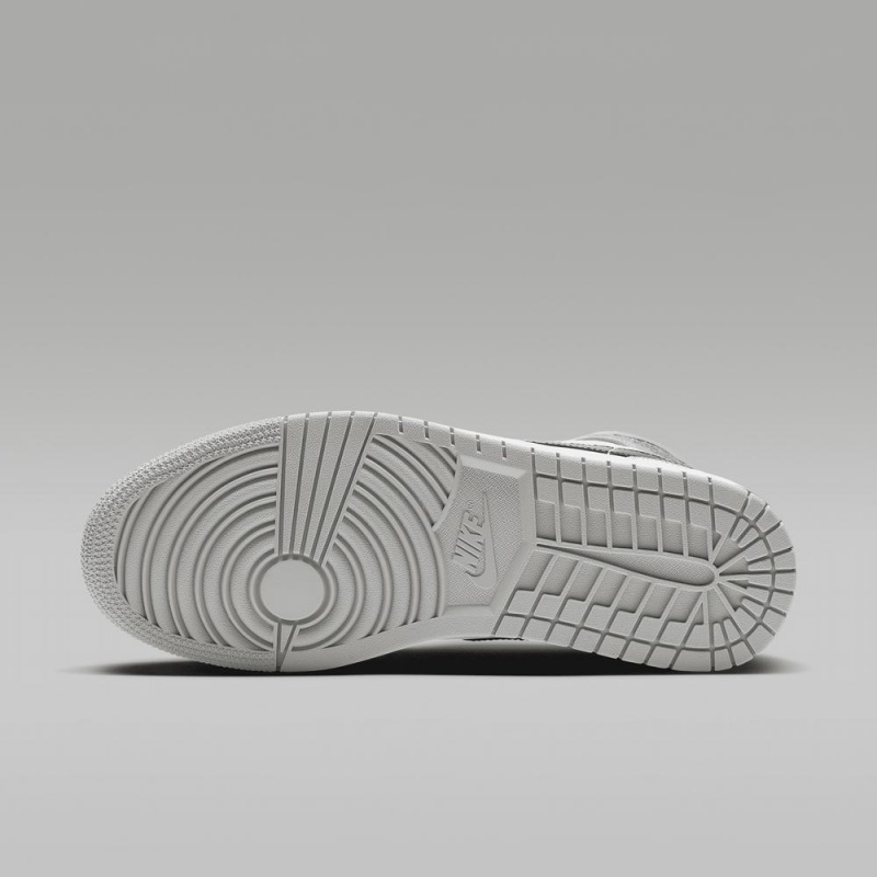 Nike Air Jordan 1 Mid Miesten Kengät Vaaleanharmaat Valkoinen Mustat | 756KWASXN