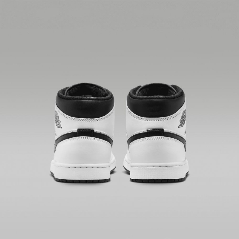 Nike Air Jordan 1 Mid Miesten Kengät Valkoinen Mustat | 614UHBWND