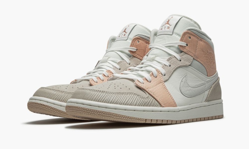 Nike Air Jordan 1 Mid 'Milan' Miesten Kengät Vaaleanbeige Pinkki | 716CZQHAT