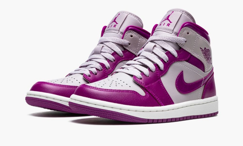 Nike Air Jordan 1 Mid Naisten Kengät Harmaat Punainen Violetit | 968NLZRDW
