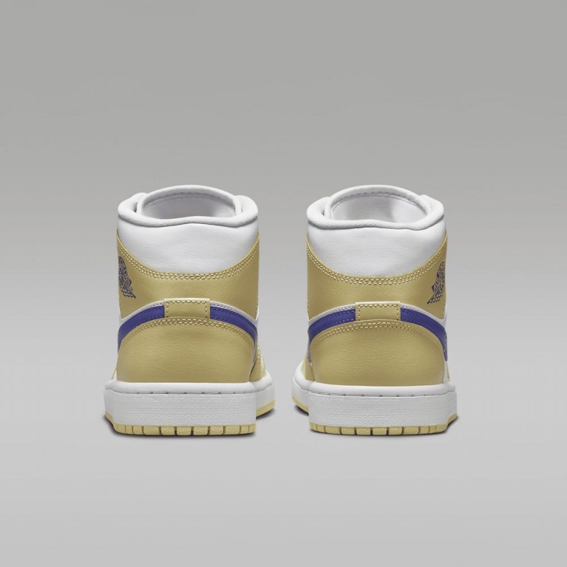 Nike Air Jordan 1 Mid Naisten Kengät Keltainen Valkoinen | 647XLJEOZ