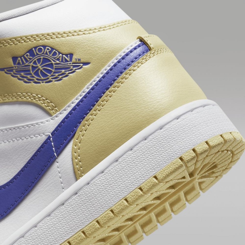 Nike Air Jordan 1 Mid Naisten Kengät Keltainen Valkoinen | 647XLJEOZ