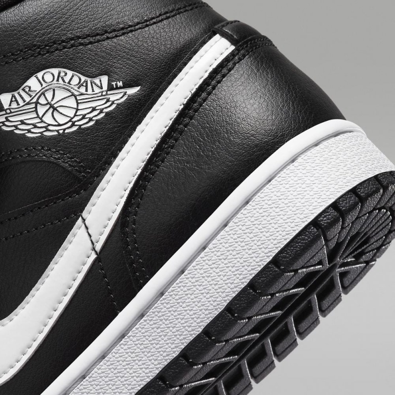Nike Air Jordan 1 Mid Naisten Kengät Mustat | 629RIDHQG