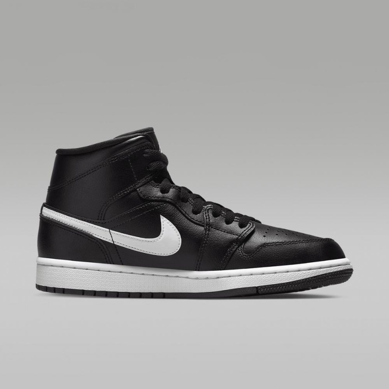 Nike Air Jordan 1 Mid Naisten Kengät Mustat | 629RIDHQG