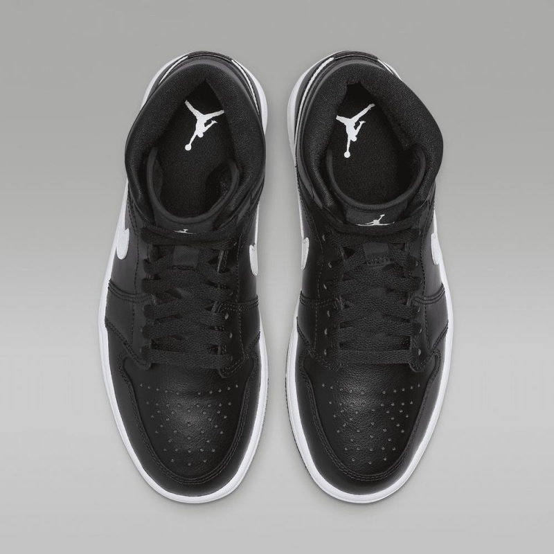 Nike Air Jordan 1 Mid Naisten Kengät Mustat | 629RIDHQG