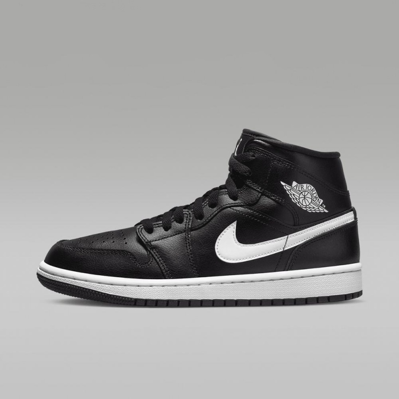Nike Air Jordan 1 Mid Naisten Kengät Mustat | 629RIDHQG