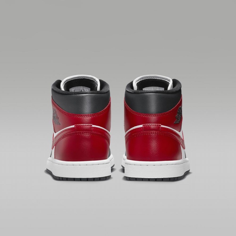 Nike Air Jordan 1 Mid Naisten Kengät Mustat Valkoinen Punainen | 542LPUTJR