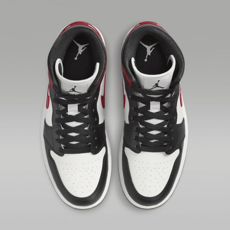 Nike Air Jordan 1 Mid Naisten Kengät Mustat Valkoinen Punainen | 542LPUTJR