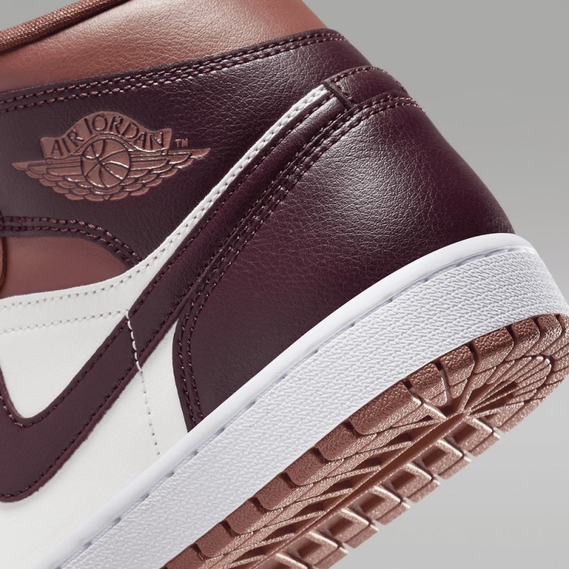 Nike Air Jordan 1 Mid Naisten Kengät Suklaa Valkoinen | 301WETCLZ