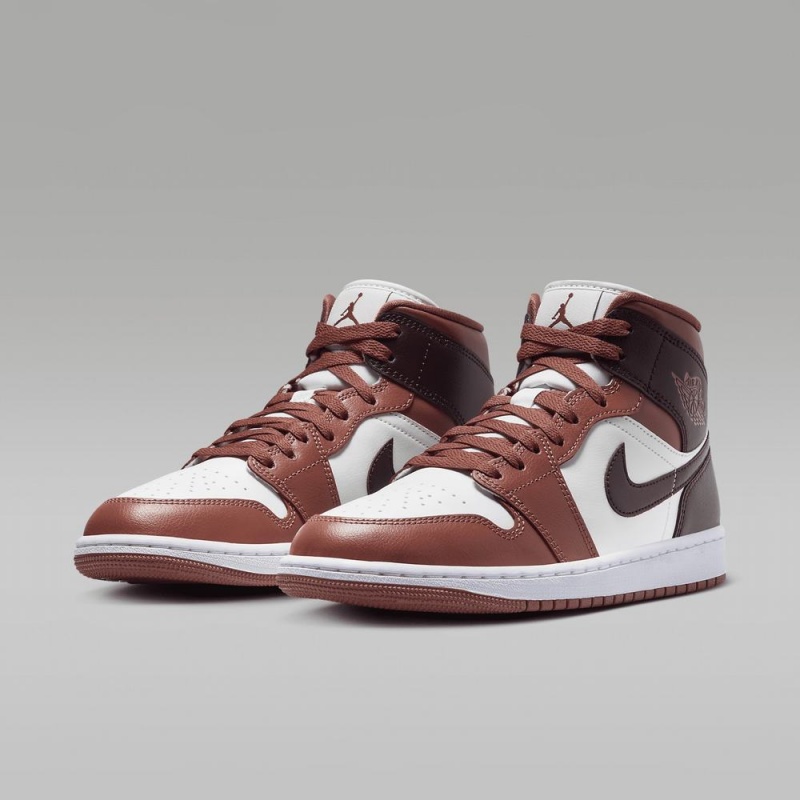 Nike Air Jordan 1 Mid Naisten Kengät Suklaa Valkoinen | 301WETCLZ