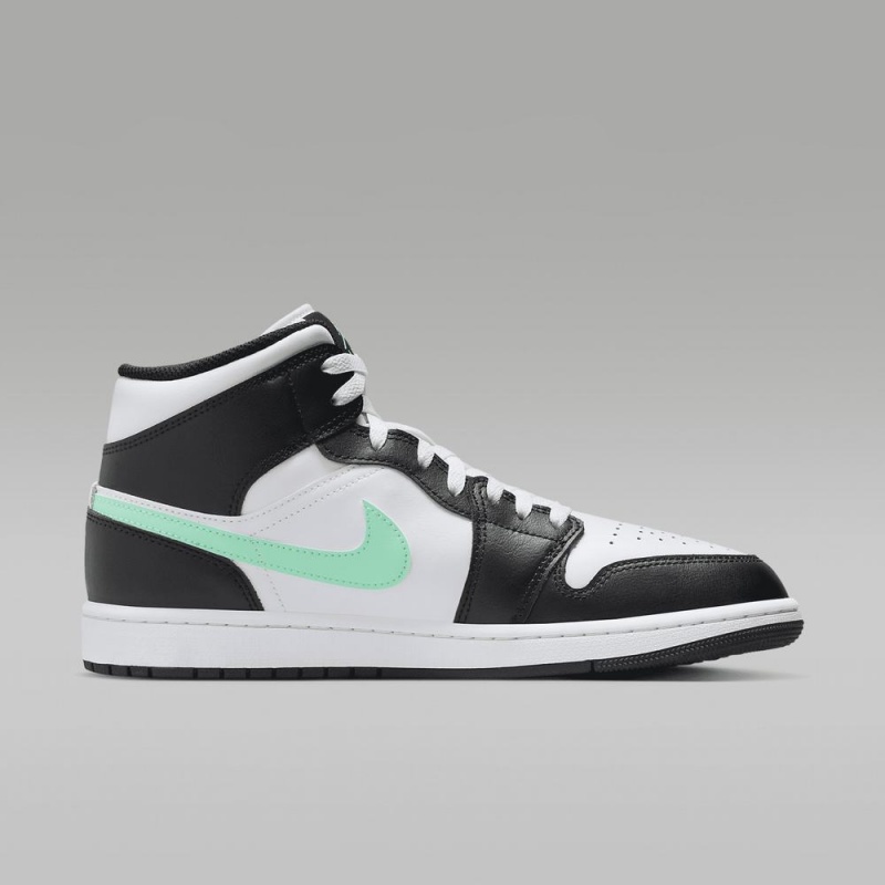 Nike Air Jordan 1 Mid Naisten Kengät Valkoinen Mustat Vihreä | 374IQLOAV
