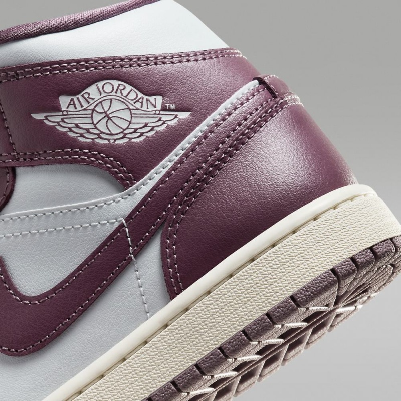 Nike Air Jordan 1 Mid Naisten Kengät Violetit Valkoinen | 436JIMQKP