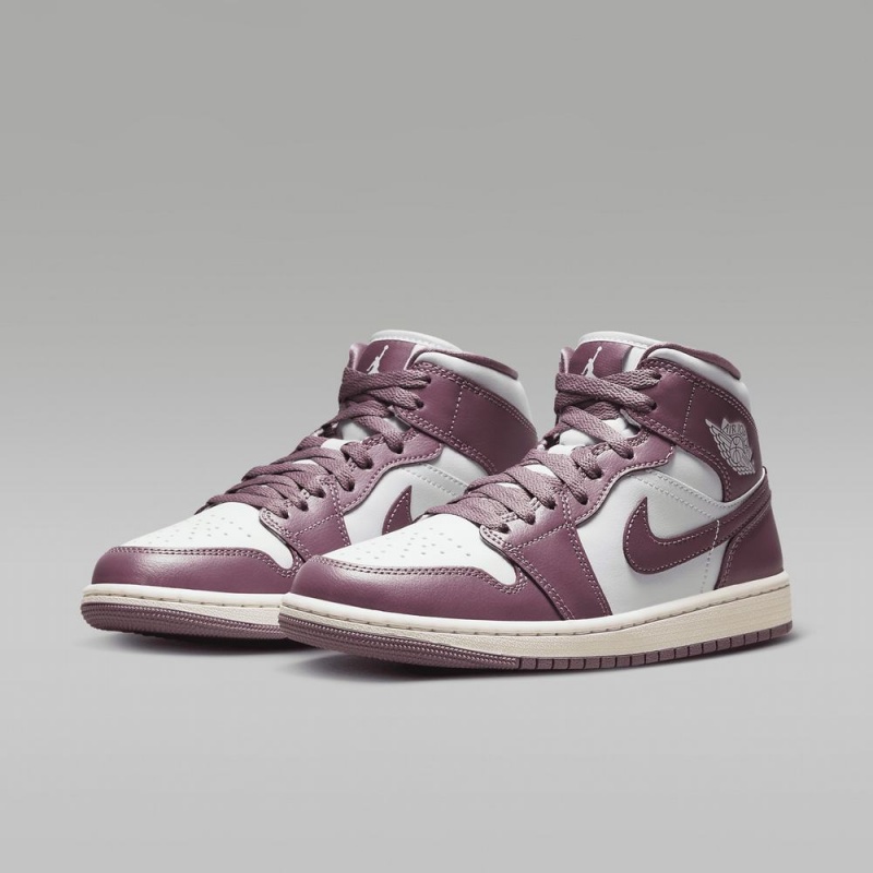 Nike Air Jordan 1 Mid Naisten Kengät Violetit Valkoinen | 436JIMQKP