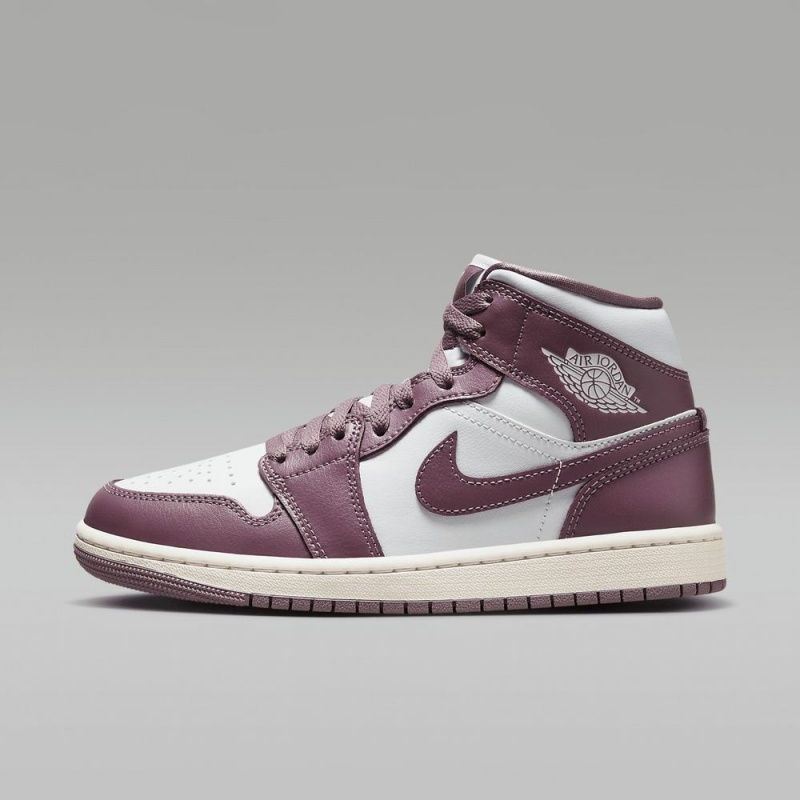 Nike Air Jordan 1 Mid Naisten Kengät Violetit Valkoinen | 436JIMQKP