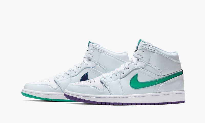 Nike Air Jordan 1 Mid \'Nike Hoops - Luka Doncic\' Miesten Kengät Valkoinen Vihreä | 582HMTWYN