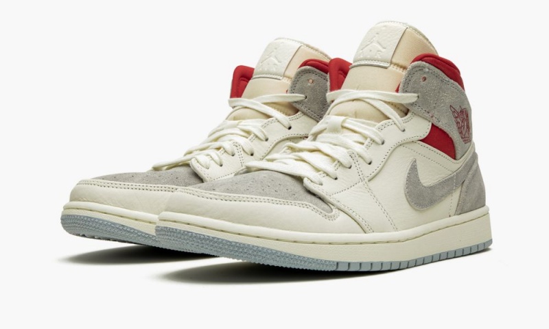 Nike Air Jordan 1 Mid PRM 'Sneakersnstuff 20th anniversary' Miesten Kengät Harmaat Punainen Valkoinen | 715WOLIKX