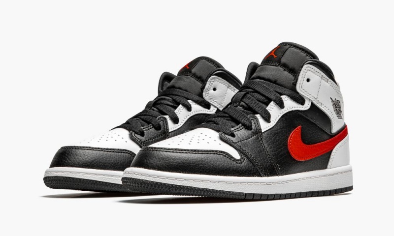 Nike Air Jordan 1 Mid PS 'Chile Red' Lasten Kengät Mustat Punainen Valkoinen | 351JMYENT