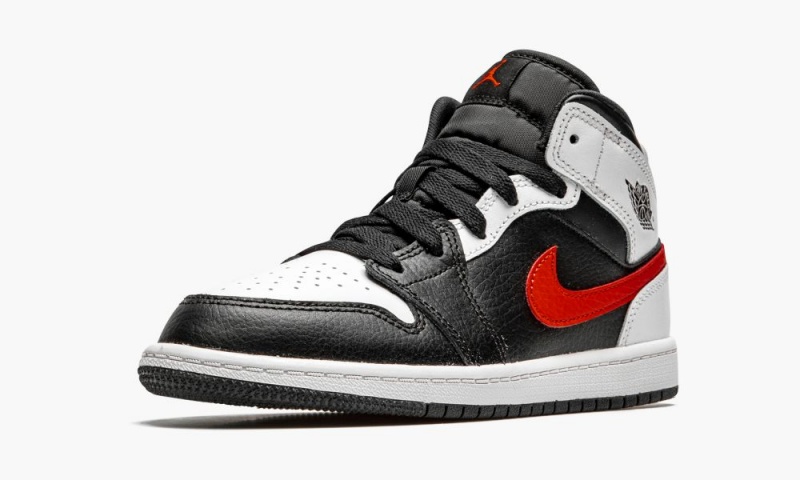 Nike Air Jordan 1 Mid PS 'Chile Red' Lasten Kengät Mustat Punainen Valkoinen | 351JMYENT