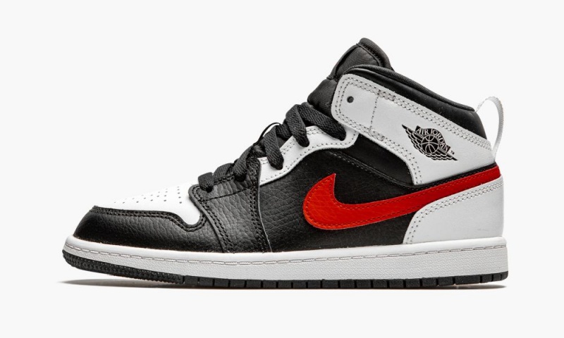 Nike Air Jordan 1 Mid PS \'Chile Red\' Lasten Kengät Mustat Punainen Valkoinen | 351JMYENT