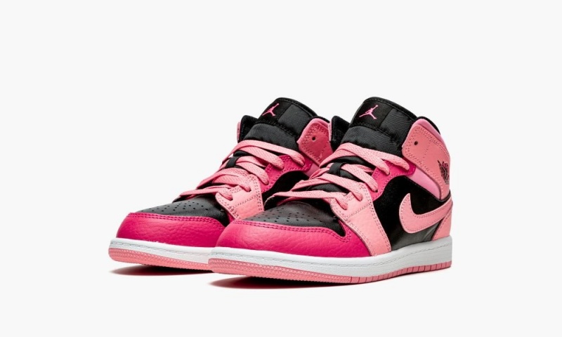 Nike Air Jordan 1 Mid PS 'Coral Chalk' Lasten Kengät Koralli Pinkki Mustat | 215QXZGIE