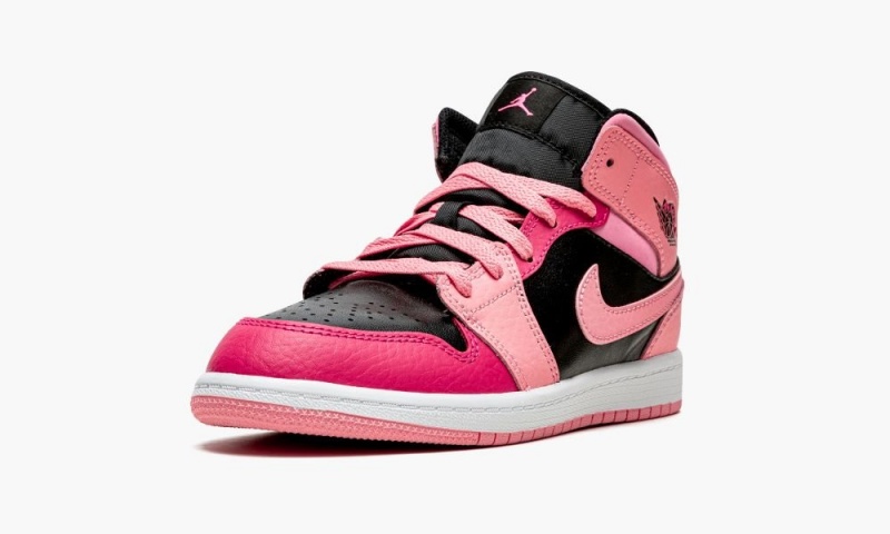 Nike Air Jordan 1 Mid PS 'Coral Chalk' Lasten Kengät Koralli Pinkki Mustat | 215QXZGIE