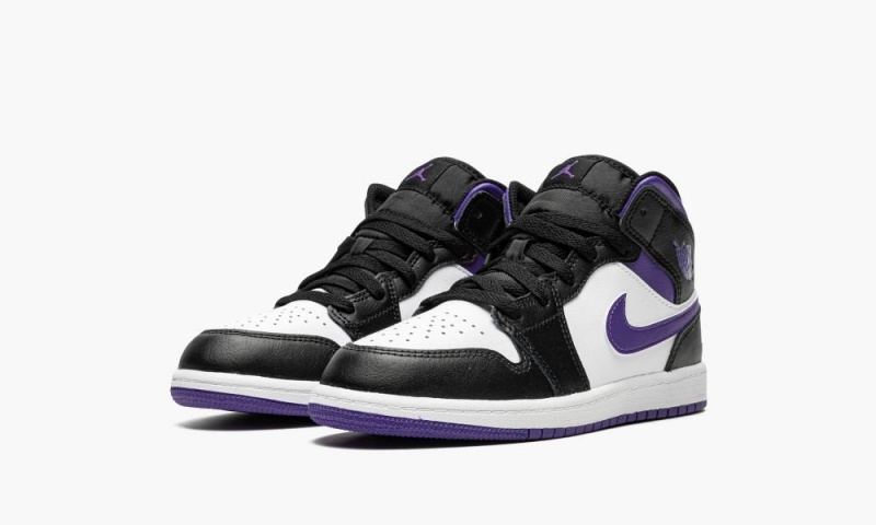 Nike Air Jordan 1 Mid PS 'Dark Iris' Lasten Kengät Mustat Valkoinen | 084FVCHBP