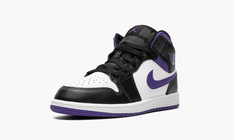 Nike Air Jordan 1 Mid PS 'Dark Iris' Lasten Kengät Mustat Valkoinen | 084FVCHBP