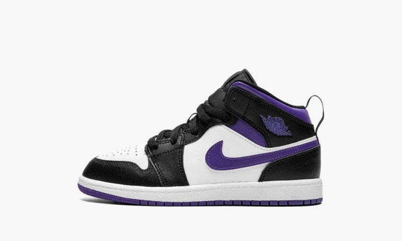 Nike Air Jordan 1 Mid PS \'Dark Iris\' Lasten Kengät Mustat Valkoinen | 084FVCHBP