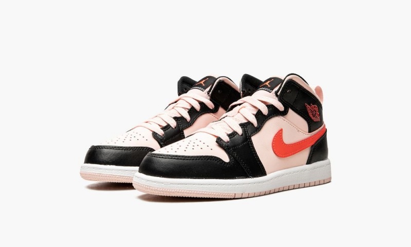 Nike Air Jordan 1 Mid (PS) Lasten Kengät Mustat | 945EBJGIC