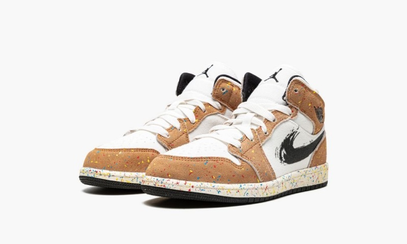Nike Air Jordan 1 Mid PS Lasten Kengät Mustat Punainen | 239JGYPOX