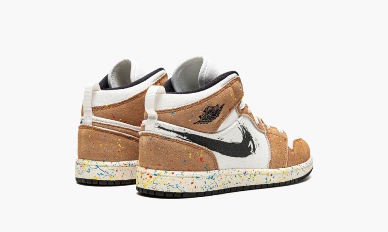 Nike Air Jordan 1 Mid PS Lasten Kengät Mustat Punainen | 239JGYPOX