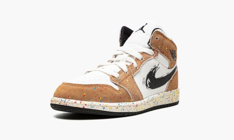 Nike Air Jordan 1 Mid PS Lasten Kengät Mustat Punainen | 239JGYPOX