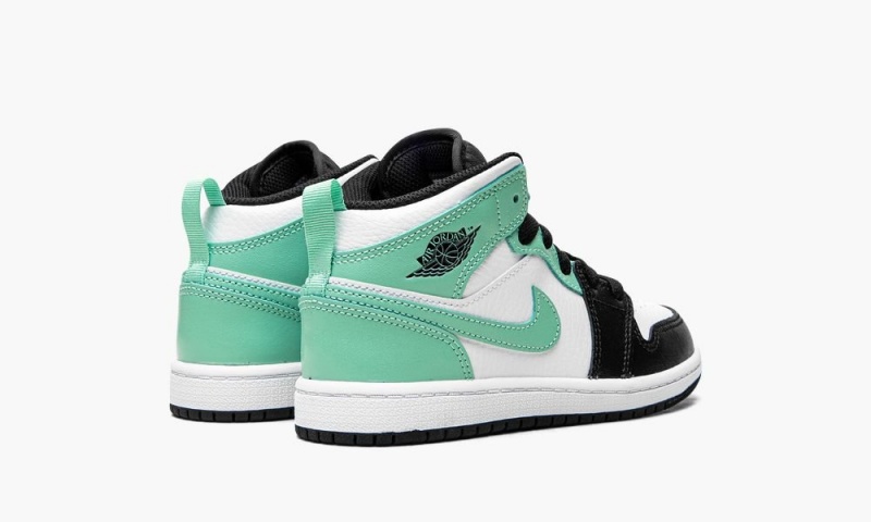 Nike Air Jordan 1 Mid (PS) Lasten Kengät Valkoinen Mustat Vihreä | 203XJIRTY