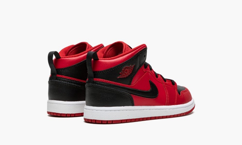 Nike Air Jordan 1 Mid PS 'Reverse Bred' Lasten Kengät Punainen Mustat Valkoinen | 824VGAUHO