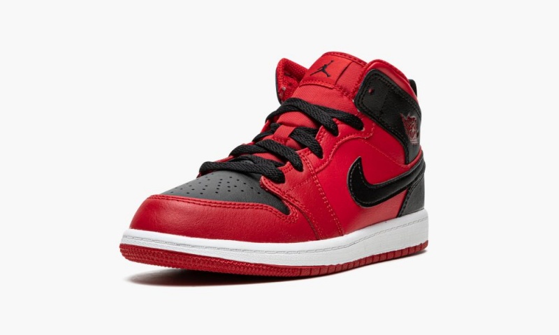 Nike Air Jordan 1 Mid PS 'Reverse Bred' Lasten Kengät Punainen Mustat Valkoinen | 824VGAUHO