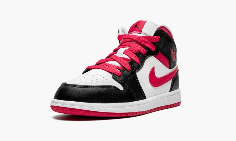 Nike Air Jordan 1 Mid PS 'White / Very Berry' Lasten Kengät Mustat Valkoinen Punainen | 269UGSJWY