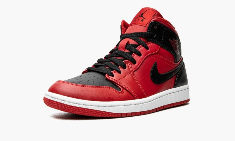 Nike Air Jordan 1 Mid 'Reverse Bred' Miesten Kengät Punainen Mustat Valkoinen | 314NGCEXB