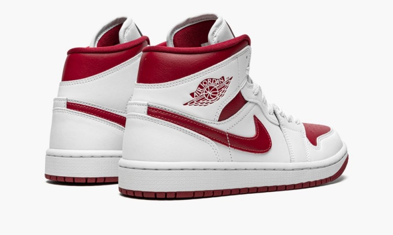 Nike Air Jordan 1 Mid 'Reverse Chicago' Naisten Kengät Valkoinen Viininpunainen Valkoinen | 847VSOWZN