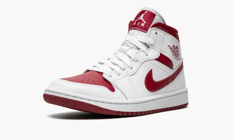 Nike Air Jordan 1 Mid 'Reverse Chicago' Naisten Kengät Valkoinen Viininpunainen Valkoinen | 847VSOWZN