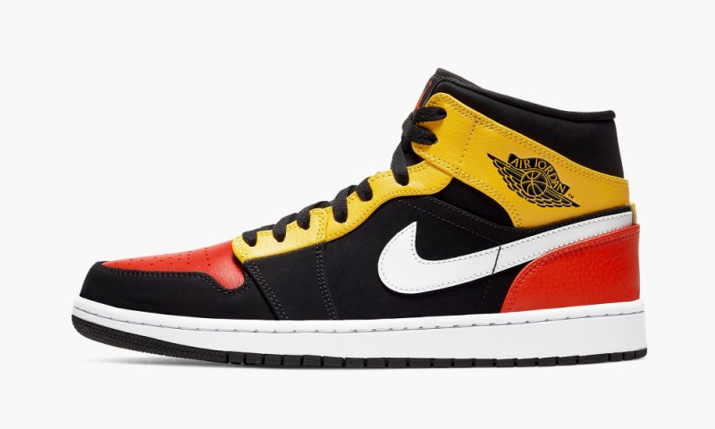 Nike Air Jordan 1 Mid SE \'Amarillo Orange\' Miesten Kengät Mustat Oranssi | 495XUPTCE