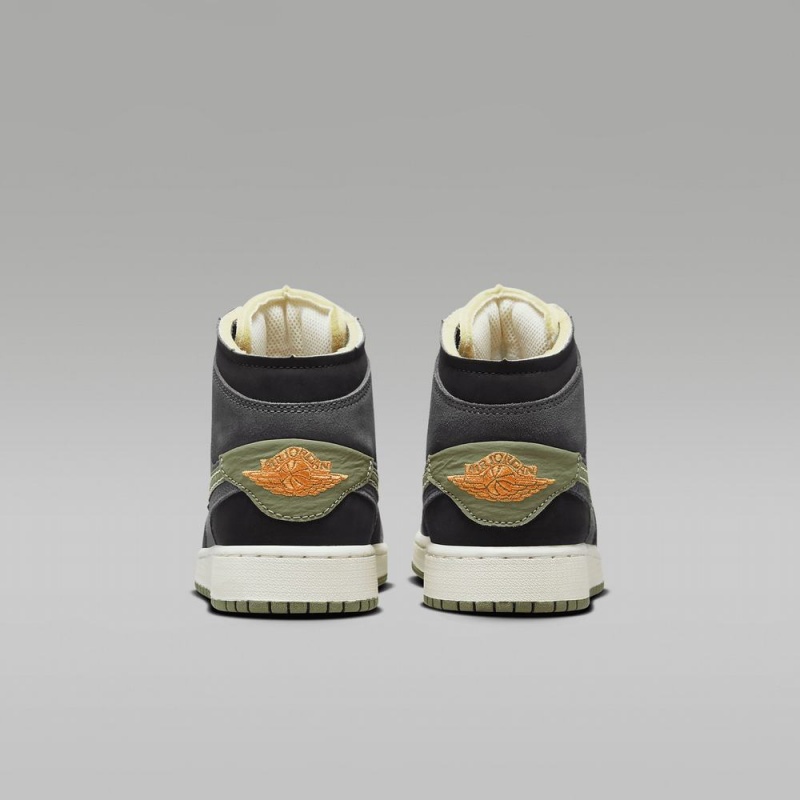 Nike Air Jordan 1 Mid SE Craft Lasten Kengät Tummanharmaat Mustat Sininen Vaaleanoliivinvihreä | 135WNSUEC