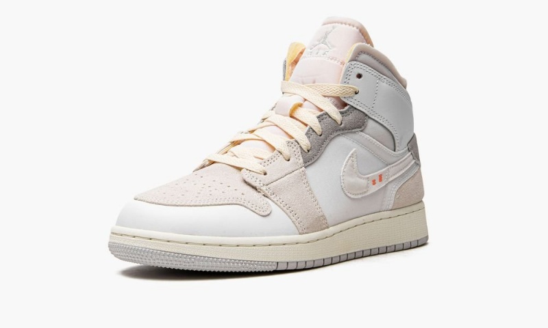 Nike Air Jordan 1 Mid SE Craft Lasten Kengät Valkoinen Harmaat | 218RUNPGH
