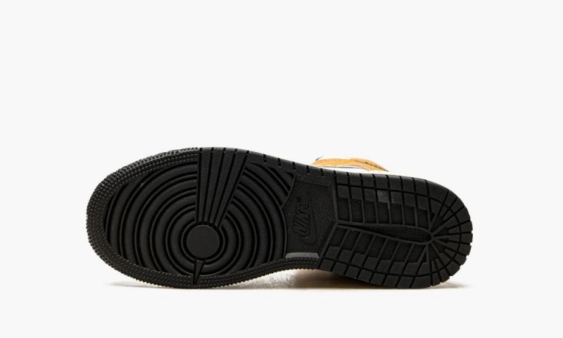 Nike Air Jordan 1 Mid SE GS 'Brushstroke' Lasten Kengät Valkoinen Punainen Ruskea | 637DETYQC