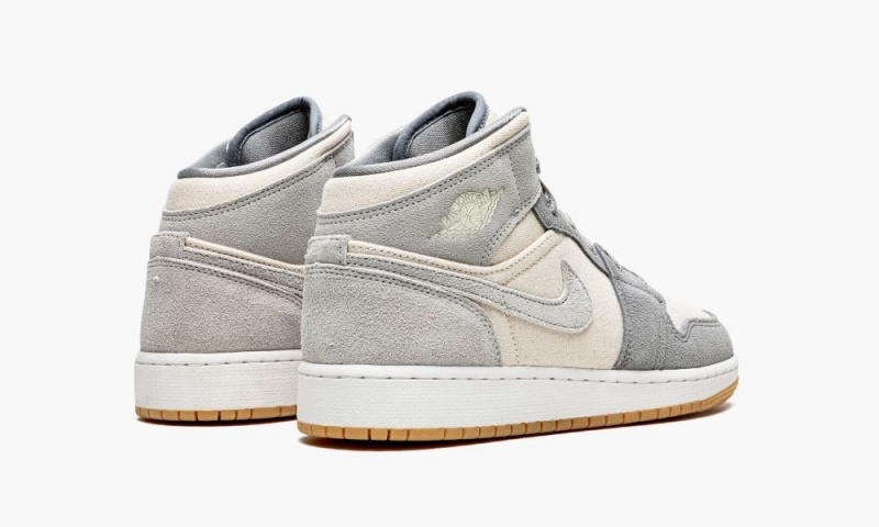 Nike Air Jordan 1 Mid SE GS 'Coconut Milk / Particle Grey' Lasten Kengät Harmaat | 316JQBMYW