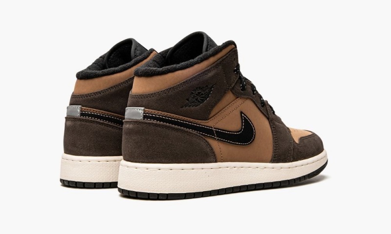 Nike Air Jordan 1 Mid SE GS 'Earth Tone' Lasten Kengät Tummansuklaa Punainen | 217OXDJFK
