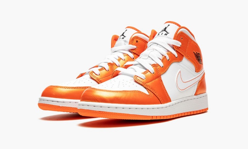 Nike Air Jordan 1 Mid SE GS 'Electro Orange' Lasten Kengät Oranssi Mustat Valkoinen | 423BYUQSP
