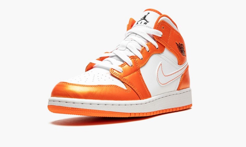 Nike Air Jordan 1 Mid SE GS 'Electro Orange' Lasten Kengät Oranssi Mustat Valkoinen | 423BYUQSP